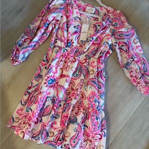 Lilly Pulitzer Pink and Blue Paisley Dress